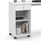 Mesa De Computador Com Gaveta E Nichos Million Branco