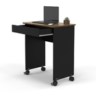 Mesa De Computador Com Rodízios Davis Preto Freijó