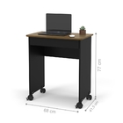 Mesa De Computador Com Rodízios Davis Preto Freijó