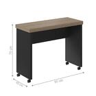 Mesa De Computador Com Rodizios Towel Nogueira Preto