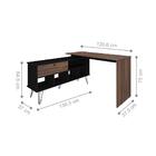 Mesa De Computador Em L 1 Porta Colorado Ipê Preto