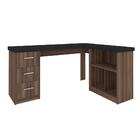 Mesa De Computador Em L 3 Gavetas Alaska Preto Ipê