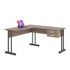 Mesa De Computador Em L Com Gaveta Lima Affara Preto