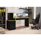 Mesa De Computador Gamer Drx 5000 Para Quarto Preto Amarelo