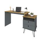 Mesa De Computador Industrial Kansas Olmo Grafito