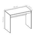 Mesa De Computador Office 0.9 Miami Casa Blanca Branco