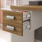 Mesa De Computador Office 1.3 Tóquio Com Gavetas Mel Cacao