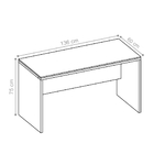 Mesa De Computador Office 1.3 Tóquio Com Gavetas Mel Cacao