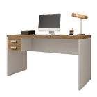 Mesa De Computador Office 1.3 Tóquio Com Gavetas Mel Cacao