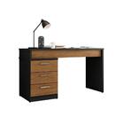Mesa De Computador Petrópolis Escritório Quarto Preto Freijó