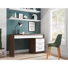 Mesa De Computador Petrópolis Escrivaninha - Avelã / Branco