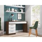 Mesa De Computador Petrópolis Escrivaninha - Avelã / Branco