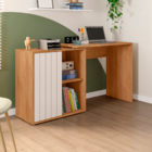 Mesa De Computador Ripado Florença Freijó Off White