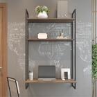 Mesa De Computador Suspensa Malpi Castanho Preto