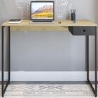 Mesa De Computador Tony 1 Gaveta Natura Preto