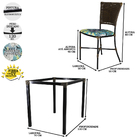 Mesa De Cozinha 6 Cadeiras Gramado Jogo De Área Jardim Móveis