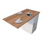 Mesa De Cozinha Articulada Retangular Enjoy Castanho E Branca