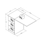 Mesa De Cozinha Articulada Retangular Enjoy Castanho E Branca