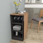 Mesa De Cozinha Articulada Retangular Enjoy Castanho E Preta