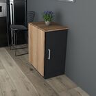 Mesa De Cozinha Articulada Retangular Enjoy Castanho E Preta