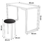 Mesa De Cozinha Bistrô Porto Branco 90cm Com 2 Banquetas Indu