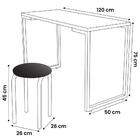 Mesa De Cozinha Bistrô Porto Castanho 120cm Com 4 Banquetas I