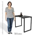 Mesa De Cozinha Bistrô Porto Preto 90cm Com 2 Banquetas Indus