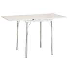 Mesa De Cozinha Dobrável Retangular Nádia Cromada 120 Cm