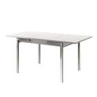 Mesa De Cozinha Extensível Contemporânea  Branca E Cromada