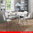 Mesa De Cozinha Extensível Contemporânea  Branca E Cromada