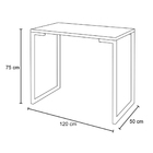 Mesa De Cozinha Industrial Porto Preto 120 Cm Com 02 Cadeira