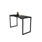 Mesa De Cozinha Industrial Porto Preto 120 Cm Com 02 Cadeira