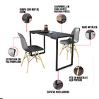 Mesa De Cozinha Industrial Porto Preto 120 Cm Com 02 Cadeira