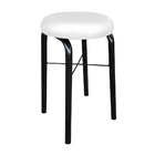 Mesa De Cozinha Industrial Porto Preto 90 Cm Com 02 Banquetas