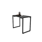 Mesa De Cozinha Industrial Porto Preto 90 Cm Com 02 Cadeiras