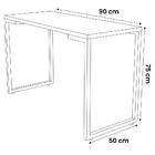 Mesa De Cozinha Multiuso Lanche Rápido Estilo Industrial 90x5