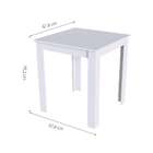 Mesa De Cozinha Quadrada Amalfi Branca