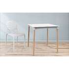 Mesa De Cozinha Quadrada Atto Pés Em Madeira Branca