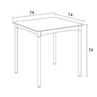 Mesa De Cozinha Quadrada Atto Pés Em Madeira Preta