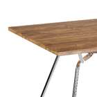 Mesa De Cozinha Quadrada Native E Cromada 90 Cm