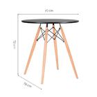 Mesa De Cozinha Redonda Well Preta 70 Cm