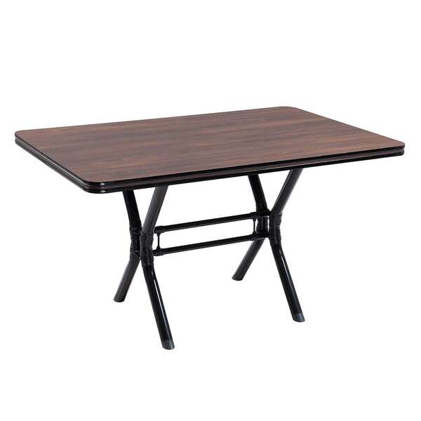 Mesa De Cozinha Retangular Delta Ameixa E Preta