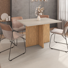 Mesa de Cozinha Retangular para 4 Lugares Sala Jantar Madeira