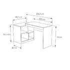 Mesa De Escitório Multifuncional Montpellier Castanho