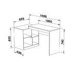 Mesa De Escitório Multifuncional Montpellier Castanho