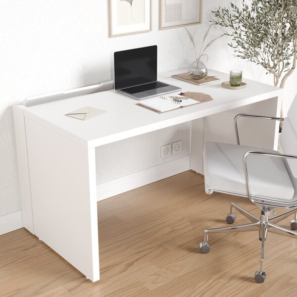 Mesa De Escritório 135cm Com Canaleta Para Fios Ficus Cabecas