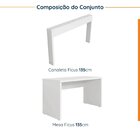 Mesa De Escritório 135cm Com Canaleta Para Fios Ficus Cabecas
