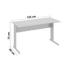 Mesa De Escritório 135cm Web Office Cinza