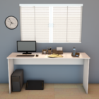 Mesa De Escritório 150x44cm  Branco