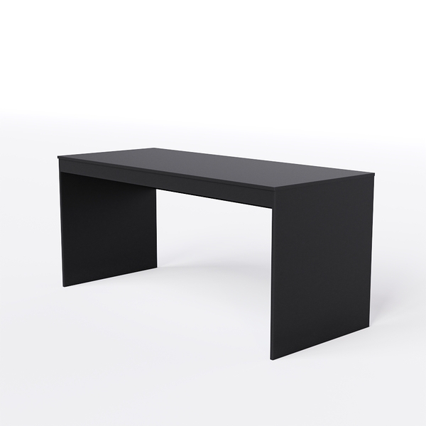 Mesa De Escritório 160x67 Com Engrosso - Preto